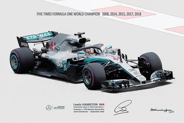 C181005 Mercedes AMG F1 W09 EQ Power + Hamilton #44 RussianGP 2018