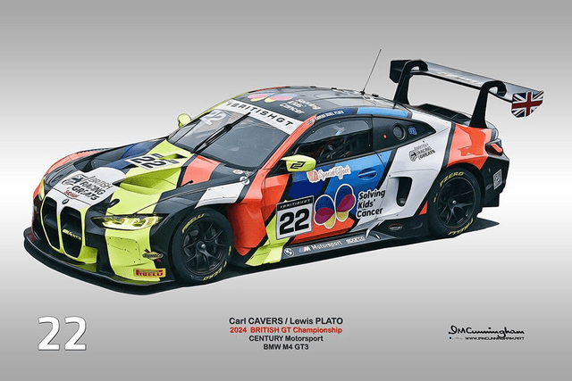 C240902 BMW M4 GT3 British GT 24 CenturyMotorsport #22