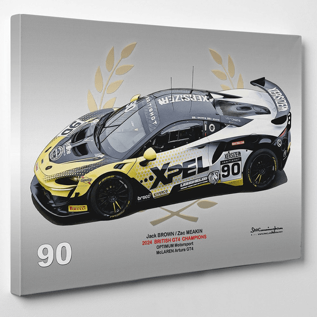 C241104 McLaren Artura GT4 British GT 24 Optimum Motorsport #90 Champions