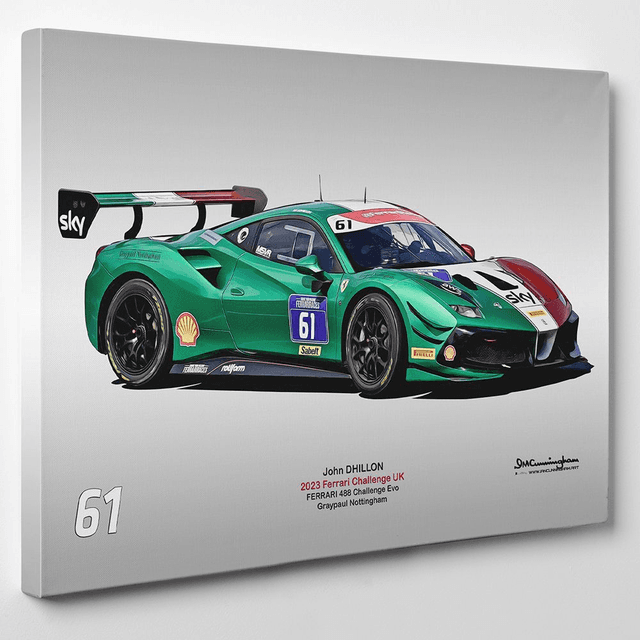 C230803 Ferrari 488 Challenge Evo FCUK23 DHILLON #61